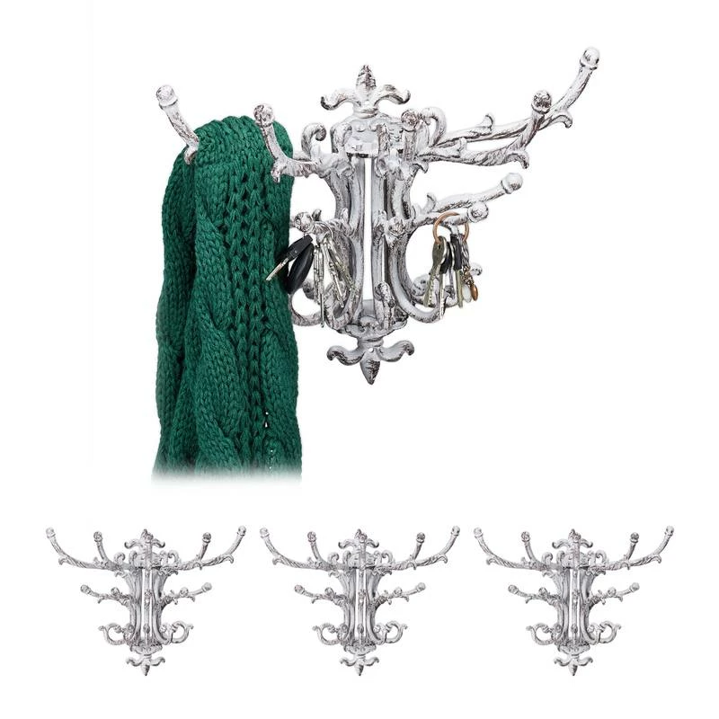 Garderobe Murale Vintage Lot De 4 Blanc 3 Garderobe Murale Vintage Lot De 4 Blanc