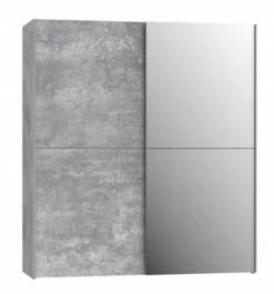 Armoire 2 Portes Coulissantes 5 étagères