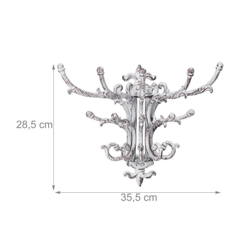 Garderobe Murale Vintage Lot De 4 Blanc 11 Garderobe Murale Vintage Lot De 4 Blanc – Image 9