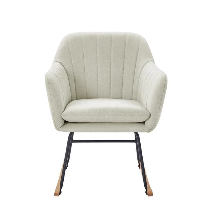 Fauteuil ELSA Tissu Gris Rocking Chair 11 Fauteuil ELSA Tissu Gris Rocking Chair – Image 9