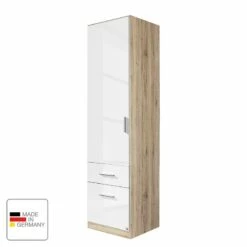 Armoire à Portes Battantes Celle I -HOME24 Soldes drehtuerenschrank celle i eiche sonoma dekor hochglanz weiss 47 cm 1 tuerig 2117542