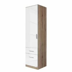 Armoire à Portes Battantes Celle I -HOME24 Soldes drehtuerenschrank celle i hochglanz weiss eiche sanremo hell dekor 47 cm 1 tuerig 2117514