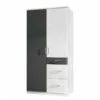 Armoire à Portes Pivotantes Julan I -HOME24 Soldes drehtuerenschrank click alpinweiss anthrazit schrankbreite 90 cm 2 tuerig 2883206