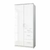 Armoire Duncans -HOME24 Soldes drehtuerenschrank duncans hochglanz weiss 90 cm 2 tuerig 3378861