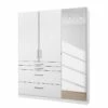 Armoire à Portes Battantes Homburg I -HOME24 Soldes drehtuerenschrank homburg alpinweiss 136 cm 3 tuerig mit spiegeltuer en 4478628