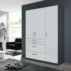 Armoire Homburg II 29 Armoire Homburg II -HOME24 Soldes drehtuerenschrank homburg ii graumetallic 136 cm 3 tuerig ohne spiegeltuer en 4478360