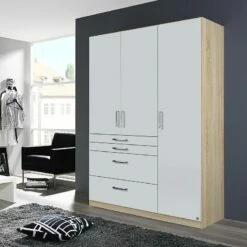 Armoire Homburg II 20 Armoire Homburg II -HOME24 Soldes drehtuerenschrank homburg ii weiss eiche sonoma dekor 136 cm 3 tuerig ohne spiegeltuer en 4503928