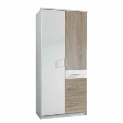 Armoire à Portes Pivotantes Julan I -HOME24 Soldes drehtuerenschrank julan i alpinweiss eiche saegerau dekor ohne spiegeltuer en 3606793