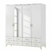 Armoire à Portes Battantes Annett -HOME24 Soldes drehtuerenschrank lindholm alpinweiss esche coimbra 181 cm 4 tuerig 4512812