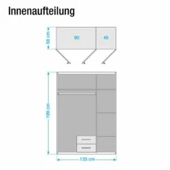 Armoire à Portes Battantes Nicu -HOME24 Soldes drehtuerenschrank nicu eiche sanremo dekor 454320