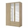 Armoire à Portes Pivotantes Rasant -HOME24 Soldes drehtuerenschrank rasant eiche sonoma dekor 127 cm 3 tuerig 2 spiegeltueren 2596238