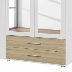Armoire à Portes Battantes Rasant-Extra -HOME24 Soldes drehtuerenschrank rasant extra alpinweiss eiche sonoma dekor 168 cm 4 tuerig 2 spiegeltueren 2560162