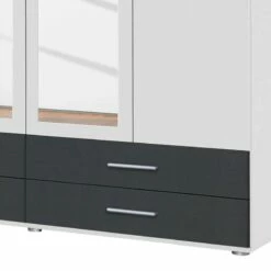 Armoire Rasant-Extra I -HOME24 Soldes drehtuerenschrank rasant extra i alpinweiss anthrazit 168 cm 4 tuerig 2 spiegeltueren 2671898