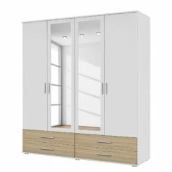 Armoire Rasant-Extra I -HOME24 Soldes drehtuerenschrank rasant extra i alpinweiss eiche sonoma dekor 168 cm 4 tuerig 2 spiegeltueren 2670394