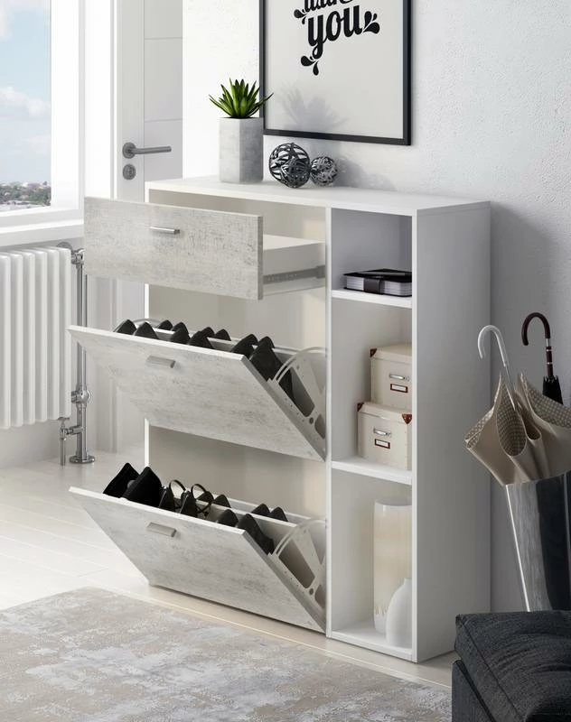 Meuble Chaussures Chêne/Gris Anthracite 10 Meuble Chaussures Chêne/Gris Anthracite – Image 8