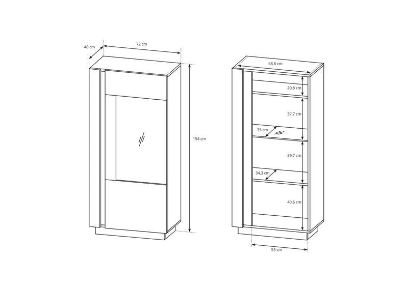 Armoire Vitrine ARCO 72 LED 8 Armoire Vitrine ARCO 72 LED – Image 6