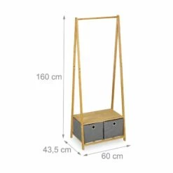 Portant En Bambou Avec Boîtes En Tissu -HOME24 Soldes e8f6120f06a54ce59a012b84b097775a