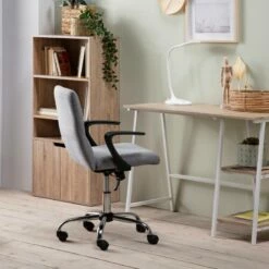Fauteuil De Bureau Teo, Tissu Gris Foncé -HOME24 Soldes e90c57f43d9b4b2bbe54193b3fae2a65