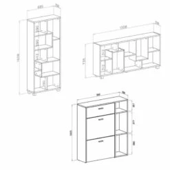 Set M.Chaussures Chêne/blanc Et Biblio -HOME24 Soldes ec7297123fc148fd81285cb220c84aca