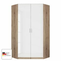 Armoire D'angle Celle -HOME24 Soldes eckschrank celle hochglanz weiss eiche sanremo hell dekor 2117734