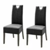 Chaises Lenya (lot De 2) -HOME24 Soldes esszimmerstuhl lenya 2er set kunstleder schwarz buche dunkelbraun 4278192