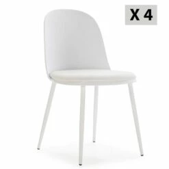 Lot De 4 Chaises Kana Blanches