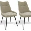 Lot De 2 Chaises Tissu Beige - OLBIA