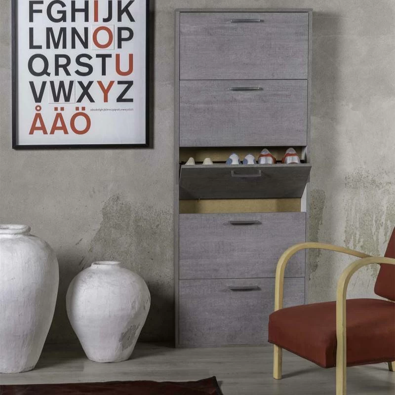 Meuble Chaussures Chêne H.164 Cm - TIDY 13 Meuble Chaussures Chêne H.164 Cm - TIDY – Image 11