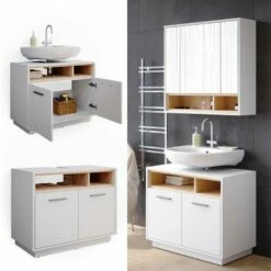 Meuble Sous-lavabo Beatrice Blanc/sonoma -HOME24 Soldes fa38d9d53f3e4ad18c60677115b8112e