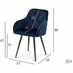Chaises à Accoudoirs Nadja Bleu Lot De 2 -HOME24 Soldes fa3fb399c8284791ab50ecd8e4cece0c