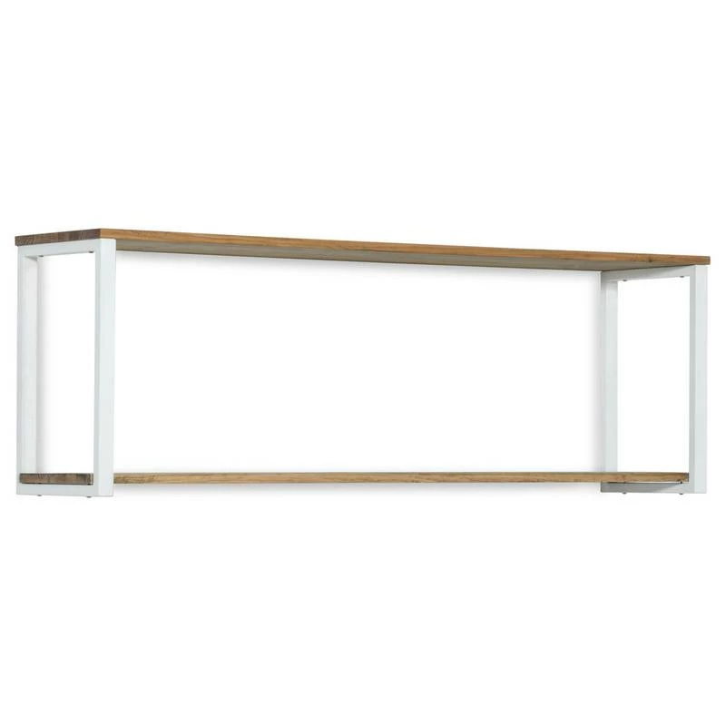 Étagère Murale Double 30x140x48 Blanc 3 Étagère Murale Double 30x140x48 Blanc