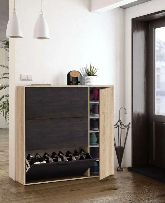 Meuble à Chaussures 3 Abattants 4 Meuble à Chaussures 3 Abattants – Image 2