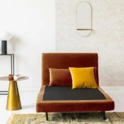 Fauteuil Convertible En Velours Rouille -HOME24 Soldes fd6668b823e84f7db6733cfda85f880f