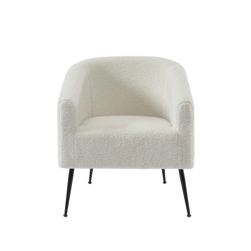 Fauteuil TOMMY En Tissu Bouclette Blanc 5 Fauteuil TOMMY En Tissu Bouclette Blanc – Image 3
