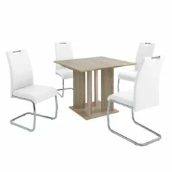 Chaise Cantilever La Paz -HOME24 Soldes freischwinger la paz 2er set kunstleder weiss 473212