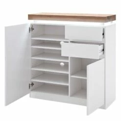 Ensemble De Vestibule Roble -HOME24 Soldes garderoben set roble 3 teilig inkl beleuchtung matt weiss asteiche 4407136