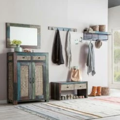 Porte-manteaux Mural Goa -HOME24 Soldes garderobenbank goa akazie mango teilmassiv mehrfarbig 4357424