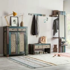 Porte-manteaux Mural Goa -HOME24 Soldes garderobenbank goa akazie mango teilmassiv mehrfarbig 4357428