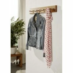 Porte-manteau Mural Anamur III -HOME24 Soldes garderobenleiste anamur wildeiche massiv 4213944
