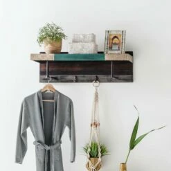 Panneau Porte-manteaux Goa -HOME24 Soldes garderobenpaneel goa akazie mango teilmassiv mehrfarbig 4445956