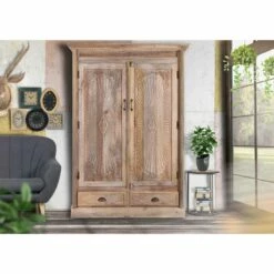 Armoire De Vestibule Cella -HOME24 Soldes garderobenschrank cella mango massiv 4299768