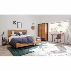 Armoire Manchester II -HOME24 Soldes garderobenschrank manchester akazie teilmassiv akazie akazie anthrazit 110 cm 2 tuerig 4874972