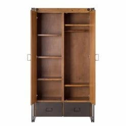 Armoire Manchester II -HOME24 Soldes garderobenschrank manchester akazie teilmassiv akazie akazie anthrazit 110 cm 2 tuerig 4874976