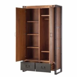 Armoire Manchester II -HOME24 Soldes garderobenschrank manchester akazie teilmassiv akazie akazie anthrazit 110 cm 2 tuerig 4874980