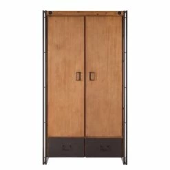 Armoire Manchester II -HOME24 Soldes garderobenschrank manchester akazie teilmassiv akazie akazie anthrazit 110 cm 2 tuerig 4874996