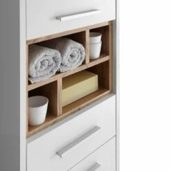 Colonne De Salle De Bain Guardo -HOME24 Soldes hochschrank guardo weiss wildeiche dekor 4438888