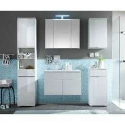 Colonne De Salle De Bain Larado I -HOME24 Soldes hochschrank larado i hochglanz weiss weiss 4671544