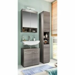 Colonne De Salle De Bain Runner -HOME24 Soldes hochschrank runner by trendteam rauchsilber 5089200