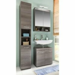 Armoire De Toilette Runner -HOME24 Soldes hochschrank runner by trendteam rauchsilber 5089204 1