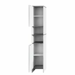 Colonne De Salle De Bain San Diego -HOME24 Soldes hochschrank san diego matt weiss rauchsilber dekor 5205840